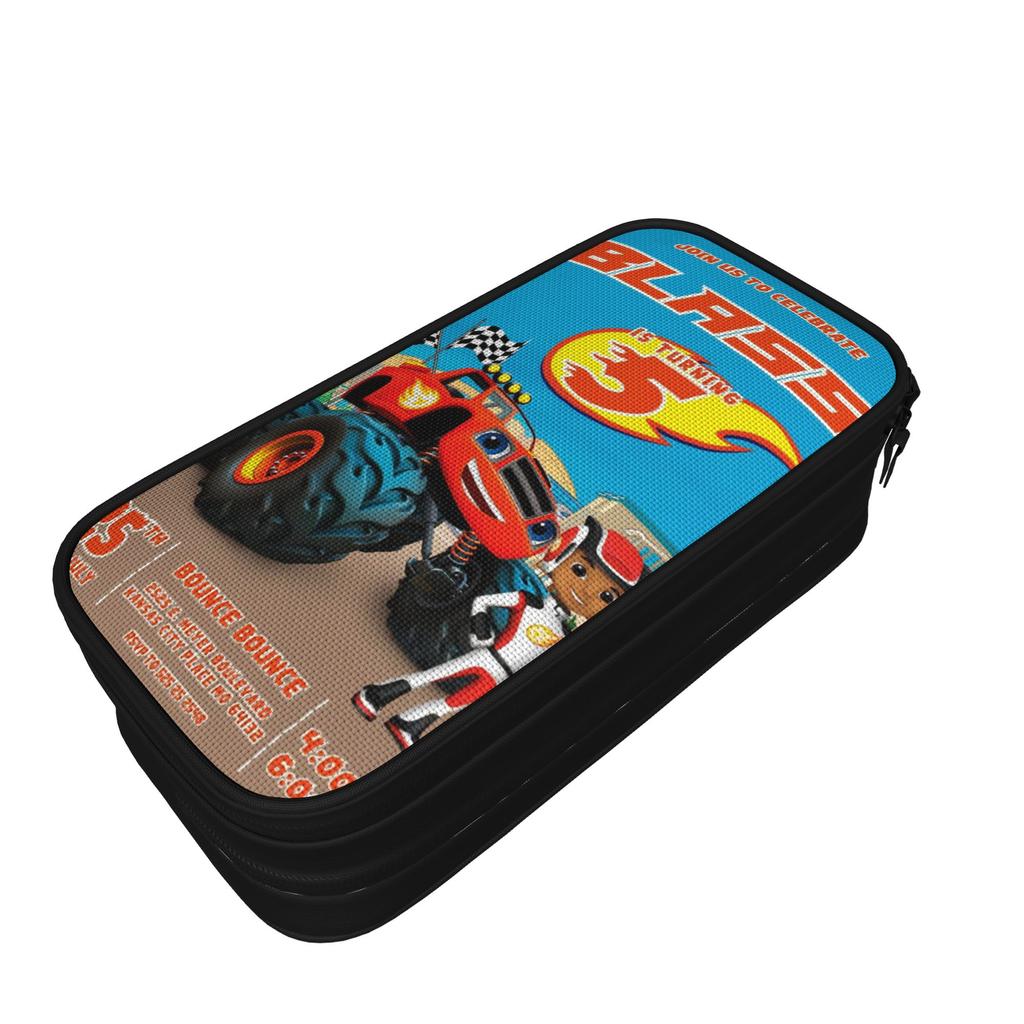 Blaze and the Monster Machines Pencil Case Double Layer Large Capacity For School Pen Case Gift