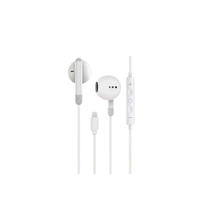 Écouteurs intra-auriculaires avec câble - PHONEKIT CONTACT - Compatible iPhone 14 - Microphone intégré