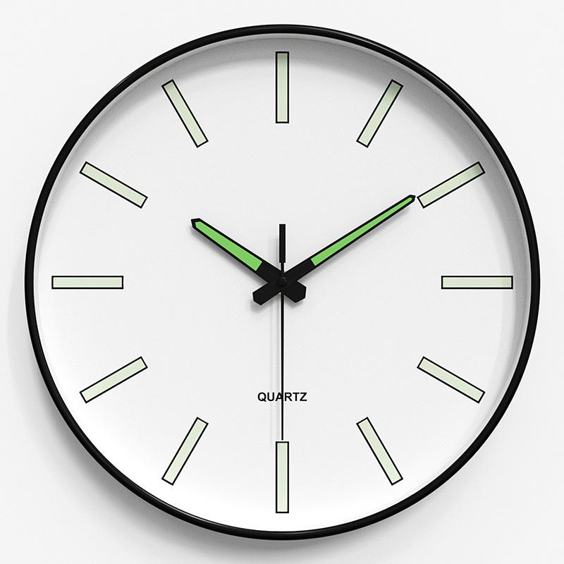 Luminous Wall Clock Bedroom Silent Clock Home Living Room Clock Wall Hanging Simple Quartz Clock 14 Inches 35CM