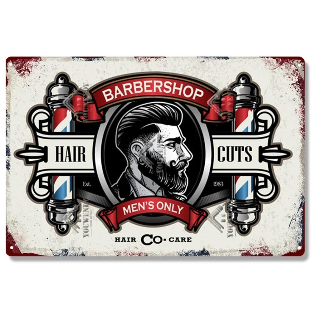 Real Barber Aluminum Wall Sign Barber Shop Decor 20x30cm
