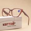 Cat Eye Reading Glasses Square Oversized Women Anti Blue Light Eyeglass Men Presbyopia Hyperopia Eyewear Vintage Lenses +1.0