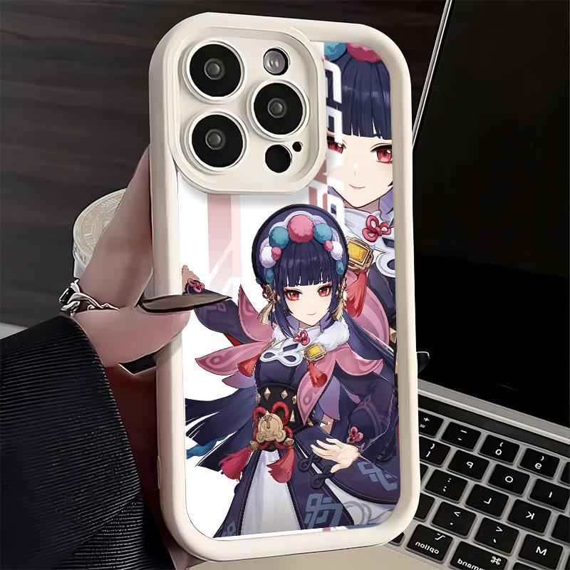 Telefoonhoesje voor iPhone 17 Air 16E 15 16 Pro Max Genshin Impact Ontwerp Cover 14 Plus 13 12 Mini Zachte Siliconen Schelp Fundas