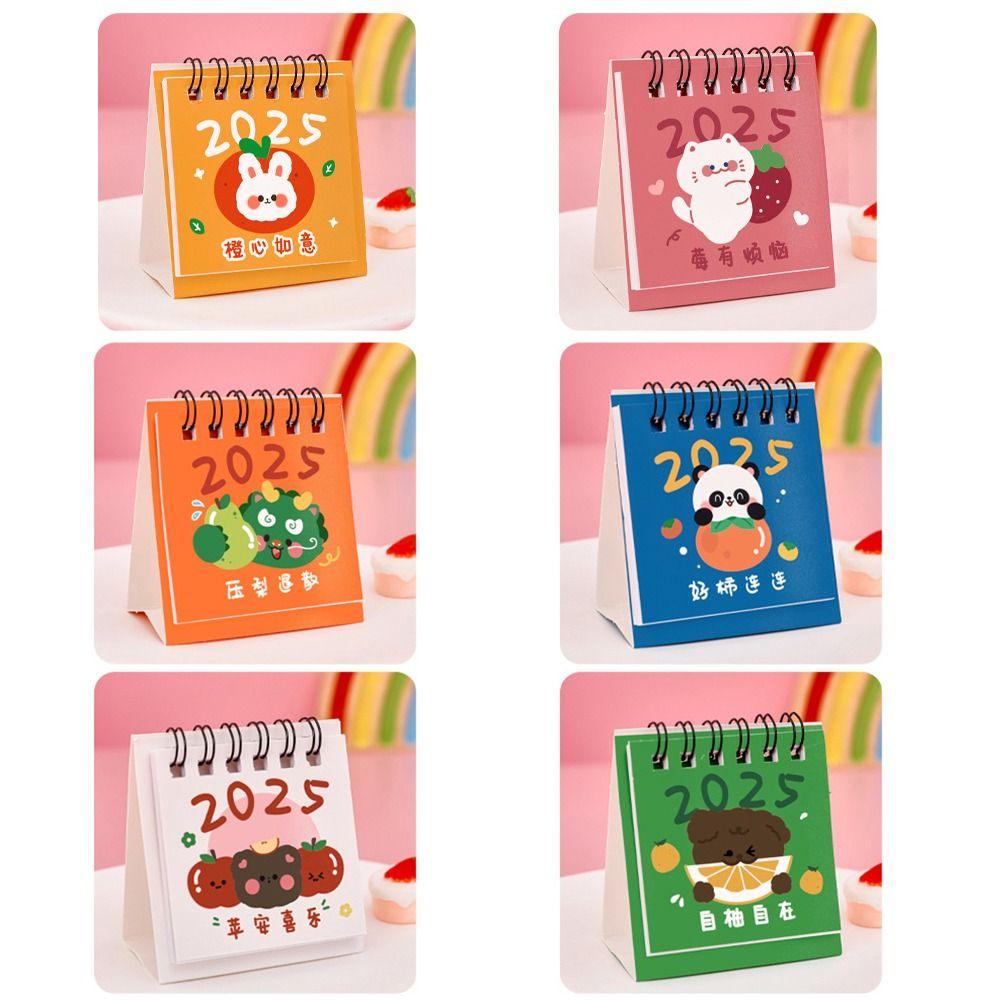 Cute Fruits Cartoon Mini Calendar Creative Mini Desktop Calendar Desktop Decoration