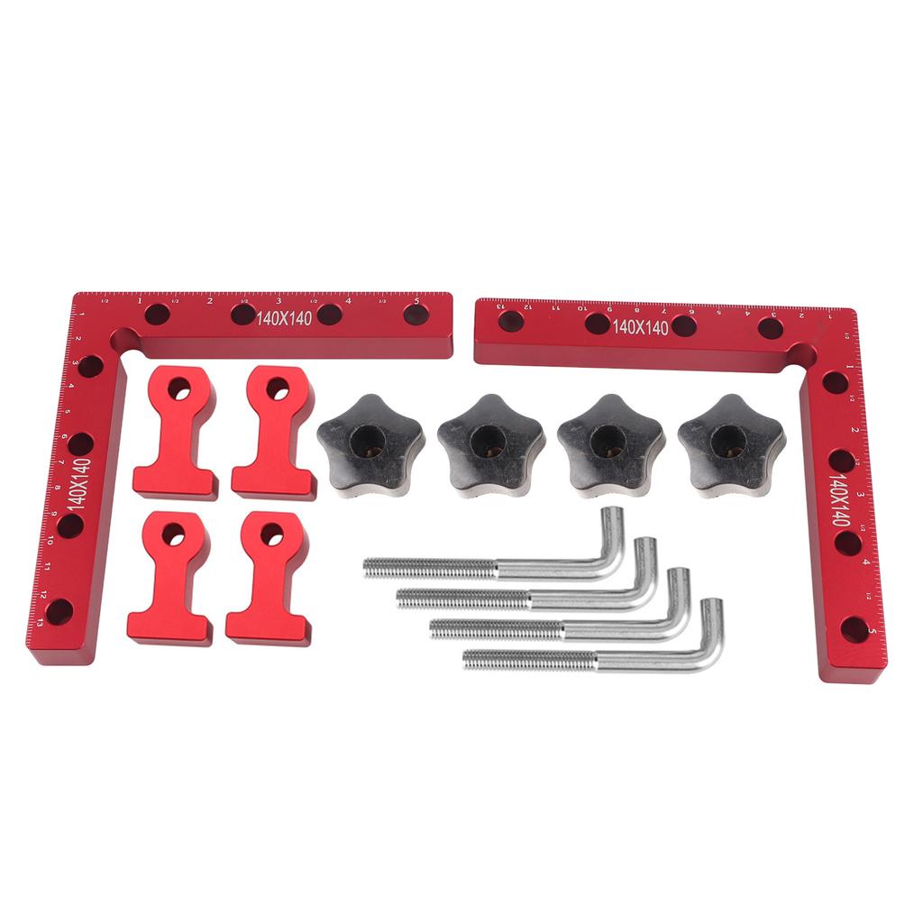 Woodworking Right Angle Fixing Clip L Shape 90 Degrees Ruler Carpenter s Tool(140x140mm)