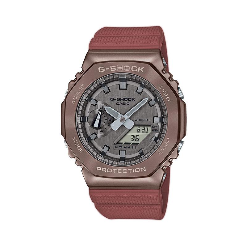 CASIO Customized watch modified series Farmer Iron Tree Electronic movement Rubber strap Unisex model Gunmetal dial GM-2100MF-5