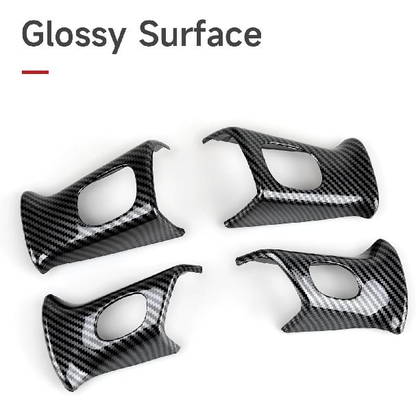 4PCS Car Trim Cover Carbon Style ABS Decal Sticker Compatible With Chevy Silverado Suburban Tahoe Avalanche Express GMC Sierra Yukon Savana 2003-2006