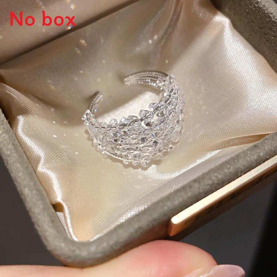 Modern Minimalist Geometric Glass Ring For Womens Fashion Jewelry
