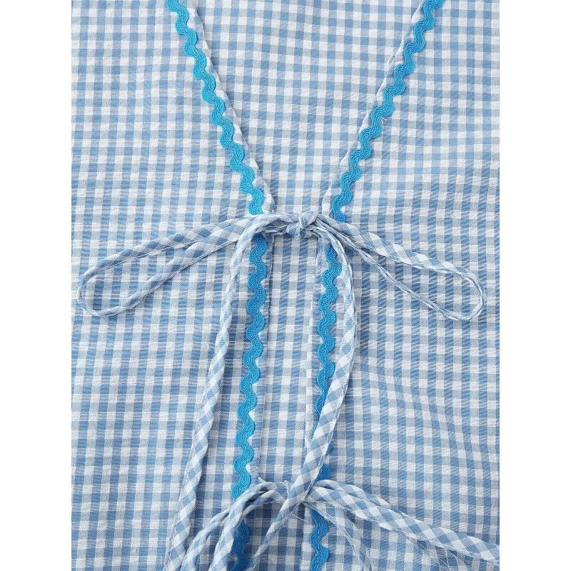 Spring and Autumn Women's Plus Size Shirt Fashion Casual Clash of Colours Checkered Shirt