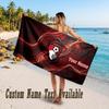 Bournemouth Football Design Beach Towel Custom Text Large Towel for Beach Vacation