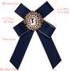 Woman Elegant Brooch Bowknot Shimmer Artificial Diamond Cloth Bow Corsage with Pin Skirt Decoration