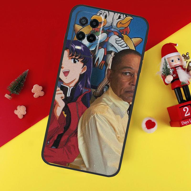 Misato and Gus Case For Oppo A94 A74 A54 A60 A40 A80 A16 A76 A96 A98 A58 A78 A18 A38 A57 A17 A15 A5 A6 Pro