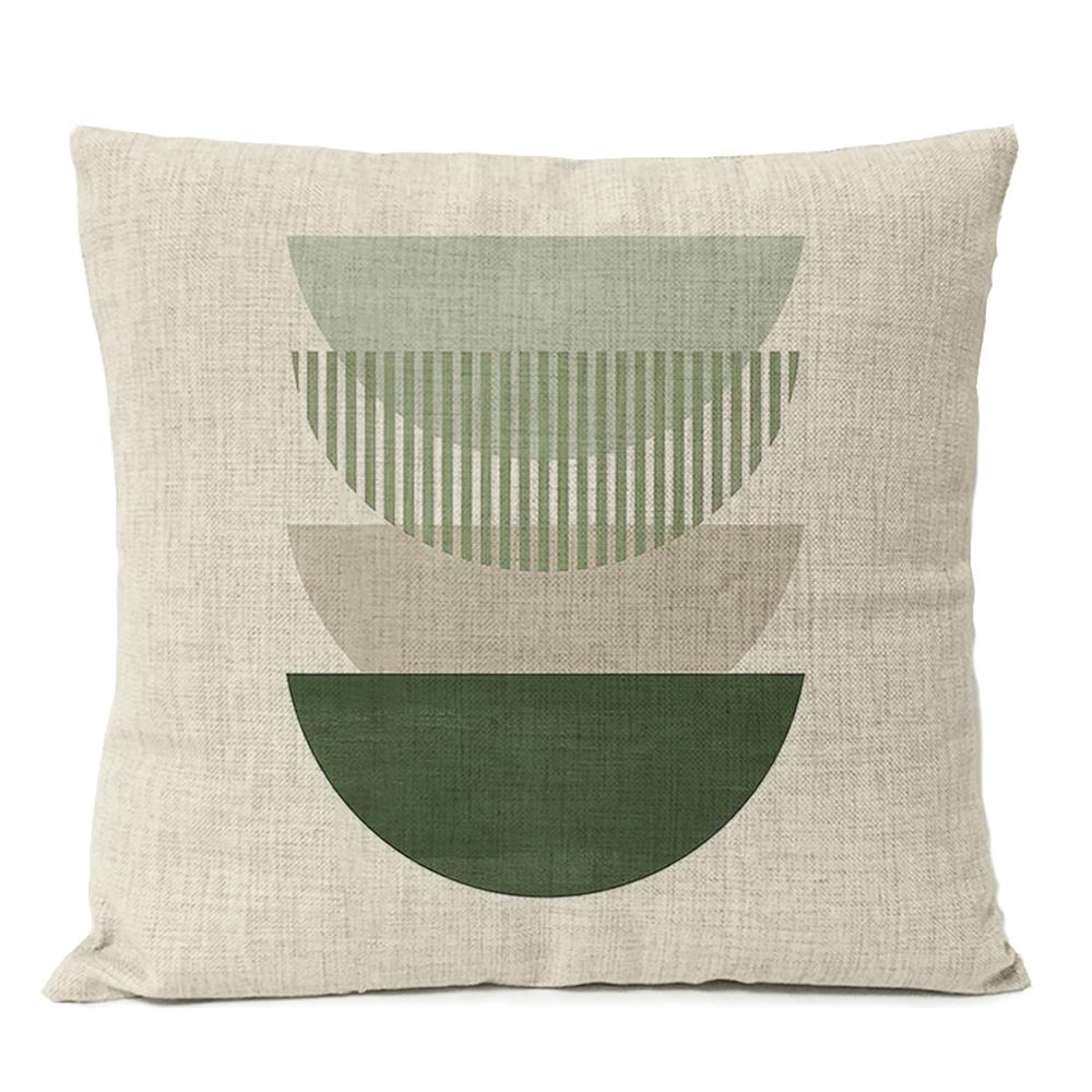 Boho Geometric Leaves Floral Pillow Case Home Decor Moon Sun Flowers Linen Throw Cushion Cover Decoration Sofa Pillowcase