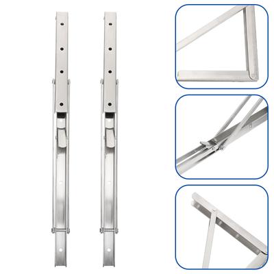 2Pcs Stainless Steel Folding Shelf Brackets Strong Support Brackets for Storage Racks Wall Board Multipurpose Heavy Duty