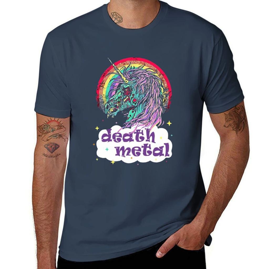 Zombie Unicorn Death Metal Tshirt Summer Holiday Casual Tee