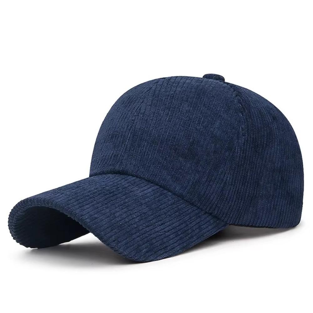 Versatile Adjustable Corduroy Cap Corduroy Solid Color Baseball Cap Sunshade Cap