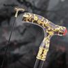 Red Diamond Golden Black Flower Ball Fashion Stick Decorative Stick Cospaly Vintage Party Fashionable Walking Cane Crosier 92cm