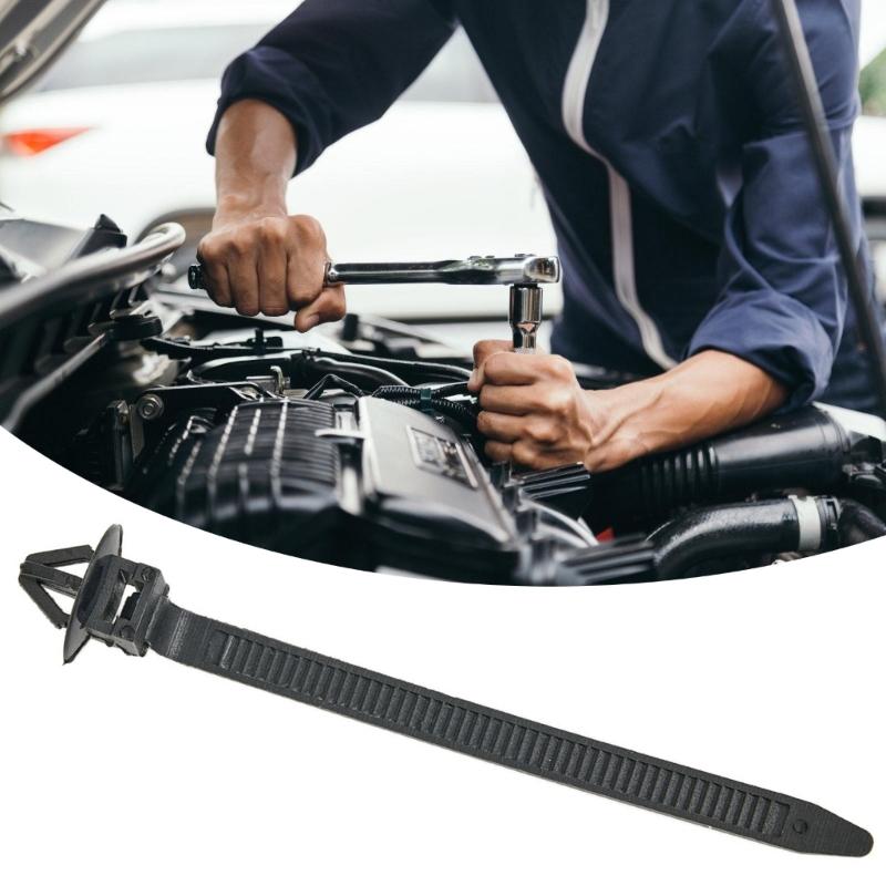 Quick Release Cable Zip Ties Cable Clips for Vehicle Wire Securing Easy Installation Nylon Fasteners Black