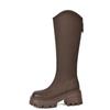 2024 Hot Sale Ladies Shoes Zipper Women's Boots Autumn Round Toe Solid Knee-High Platform Mid Heel Water Proof Fashion Boots