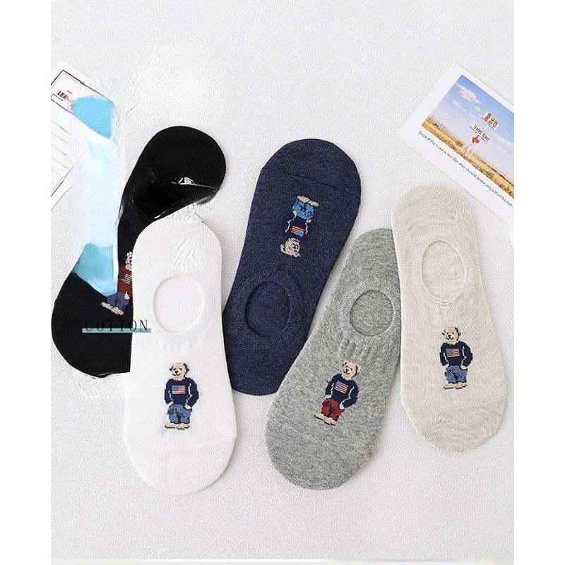 10 Pairs Socks Unisex Boat Socks Summer Thin Cotton Socks Shallow Socks Sweat Absorbent Breathable Invisible Socks Silicone Non Drop Heel