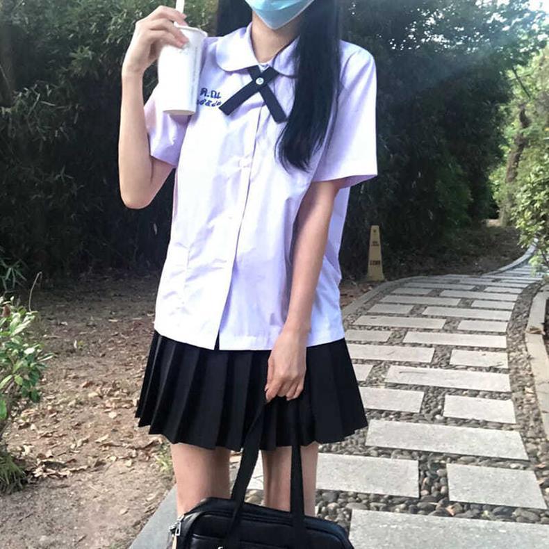 Thailand School Uniform - Nanno Forbidden Girl Style Shirt & Skirt Set