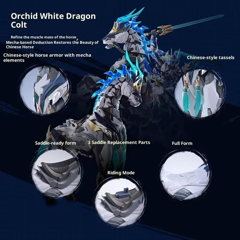 Zhao Yun Assembled Mecha Model With Alloy Skeleton Ultra Mobile Guochuang Nuclear Motor Horse Mount Highly Playable Collection