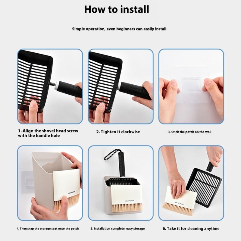 MultiPurpose Cats Litter Scoops Stainless Steel Handle for Household Cage Cleaning Litter Cleaning Tool