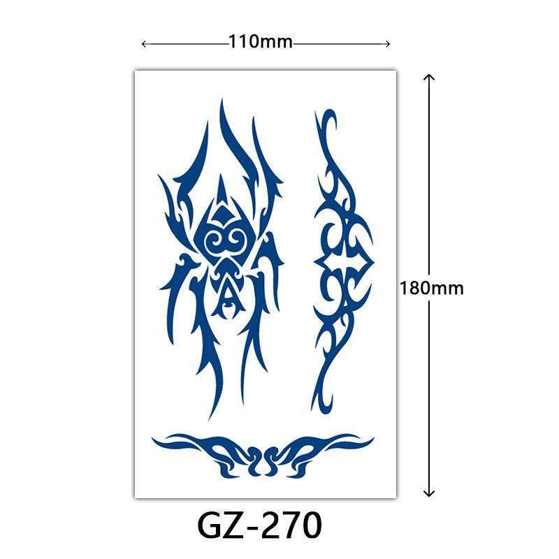 Herbal Semi-Permanent Tattoo Sticker, Semi-Permanent Tattoo Sticker, Anti-Rub, Anti-Sweat Tattoo