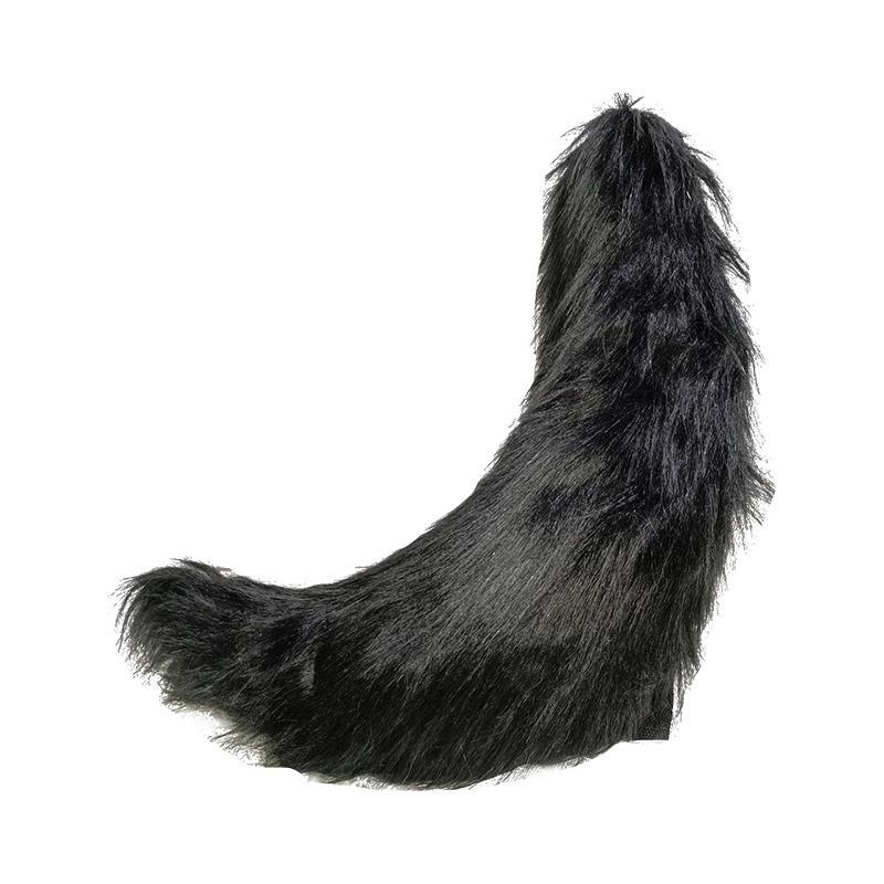 Handgemachte Anime Cos Requisiten Weiß Schwarz Grau Simulation Tier Schwanz Lolita Accessoires Wolf Fuchs Hund Hundeschwanz