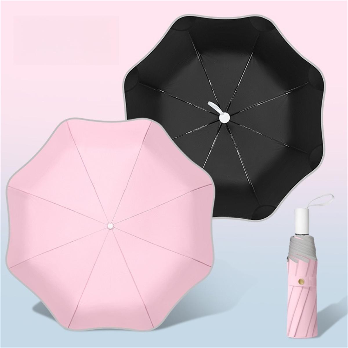 

1 Зонт с круглым углом, милый оттенок, однотонный, ультралегкий, защита от УФ-лучей, двойного назначения, портативный, однотонный, маленький, свежий, маленький с