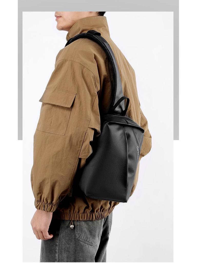 Men's Waterproof Large Capacity Outdoor Chest Bag - Fashionable and Simple Shoulder Messenger Backpack