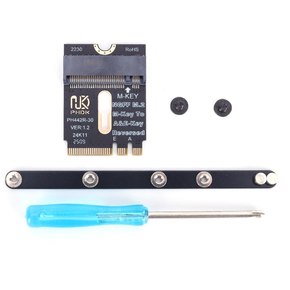 NGFF A+E-Key Male To NVME M-key Female Extension A/E Key To M Key PCIE 4.0 Riser Card for Laptop Mainboard SSD 2280