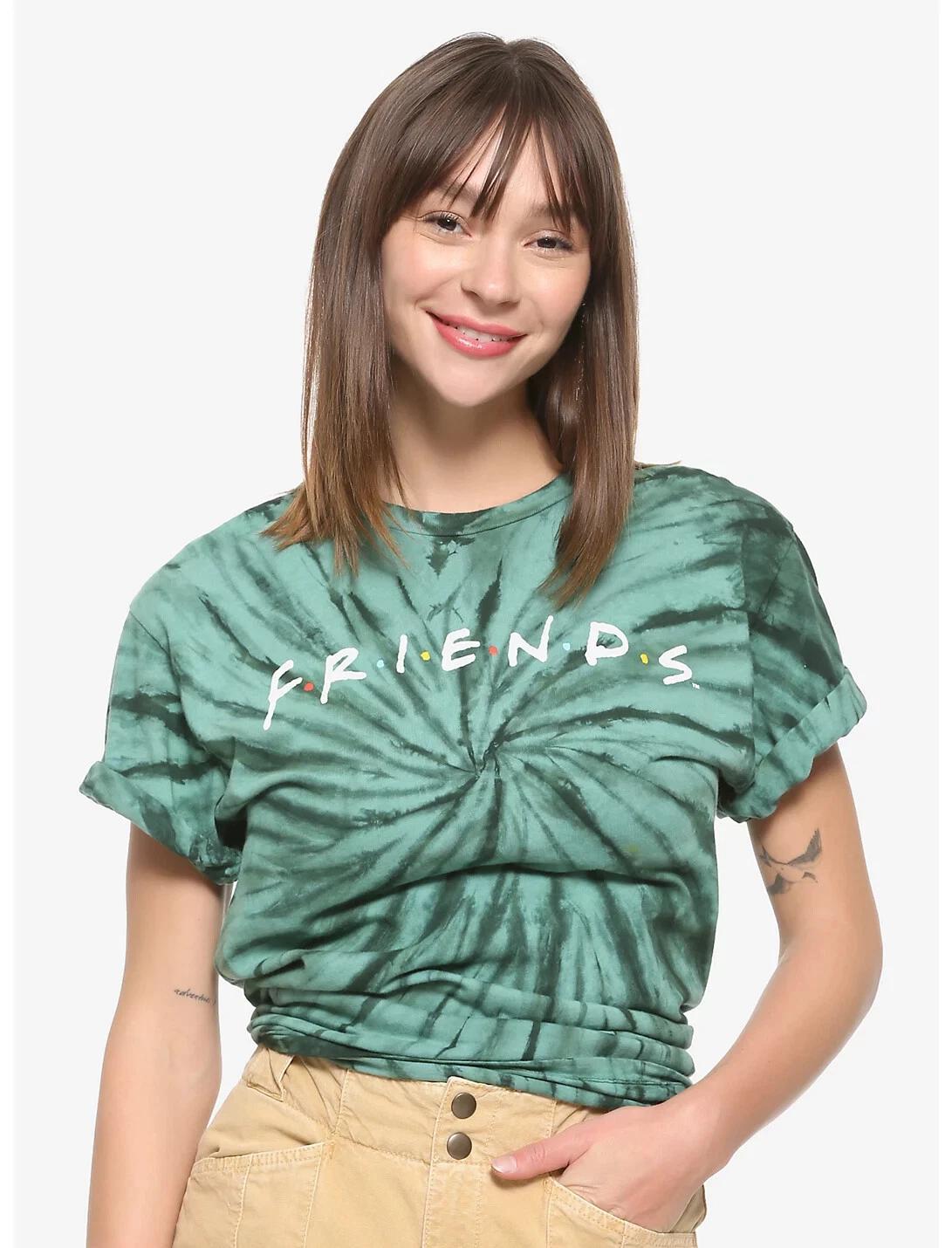 F.R.I.E.N.D.S Womens Friends Television Show Logo Tie Dye Tee Shirt New XS-2XL M
