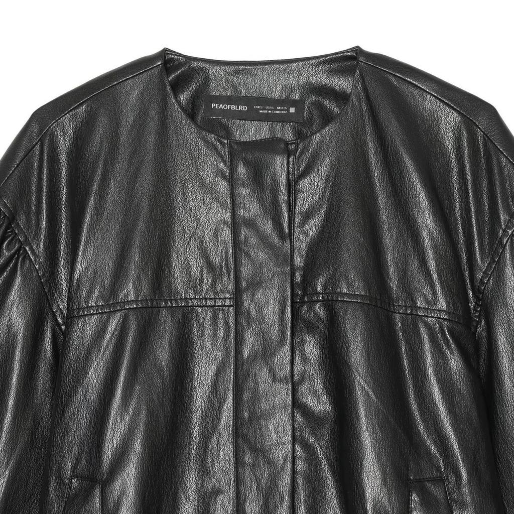 2026 Summer New European and American Cross-border Women's Street Fashion Faux Leather Balloon Jacket W103 90660