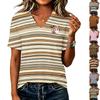 Women's V-Neck Loose Fit Halloween Print T-Shirt for Casual Wear