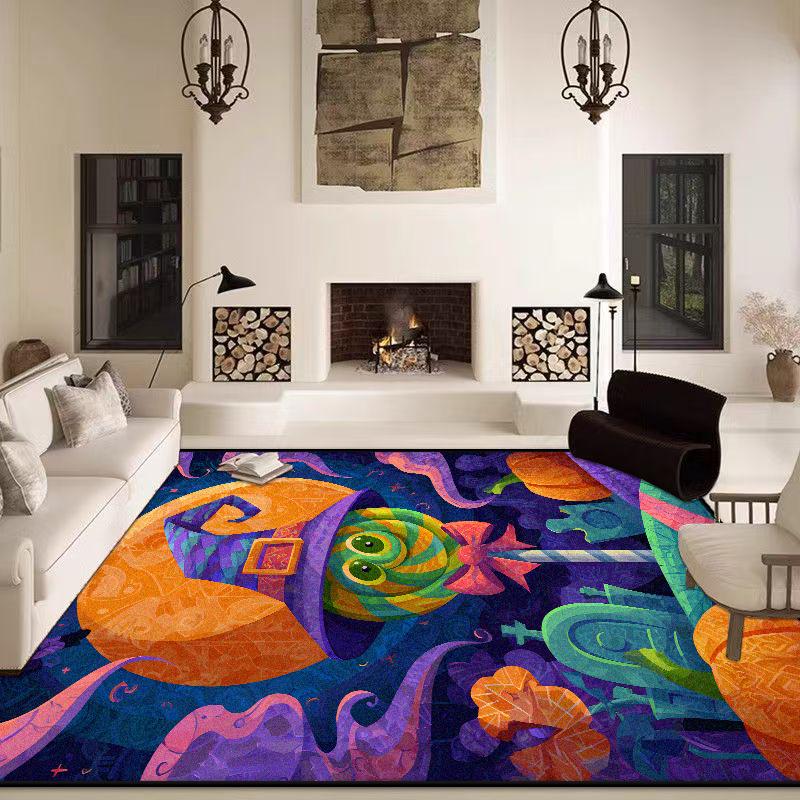 

Halloween Gift Home Decoration Big Size Living Room Rugs Soft Foldable Cute Room Decor Carpet Machine Washable Coffee Tables 60x90cm