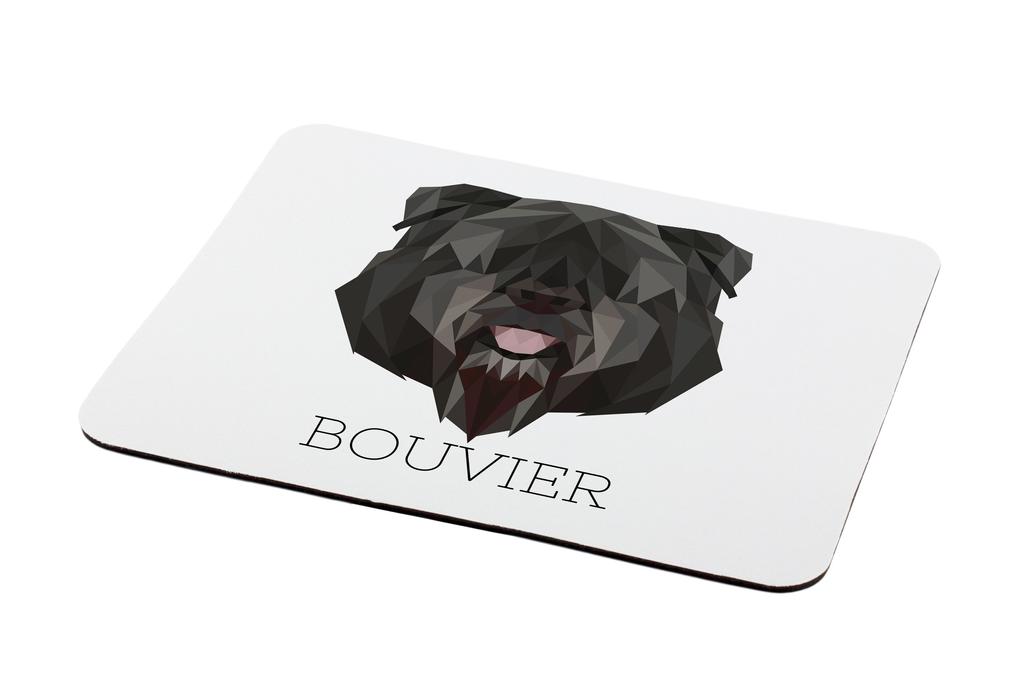 Bouvier Des Flandres -Geometryczna Podkładka Ze Zdjęciem I Napisem Pod Mysz Art-Dog