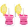 1pc Water Bottle Cap - Straw Rotating Lid, Suitable for Juice And Soda Bottles, Safe Drinking Straw Cup Lid