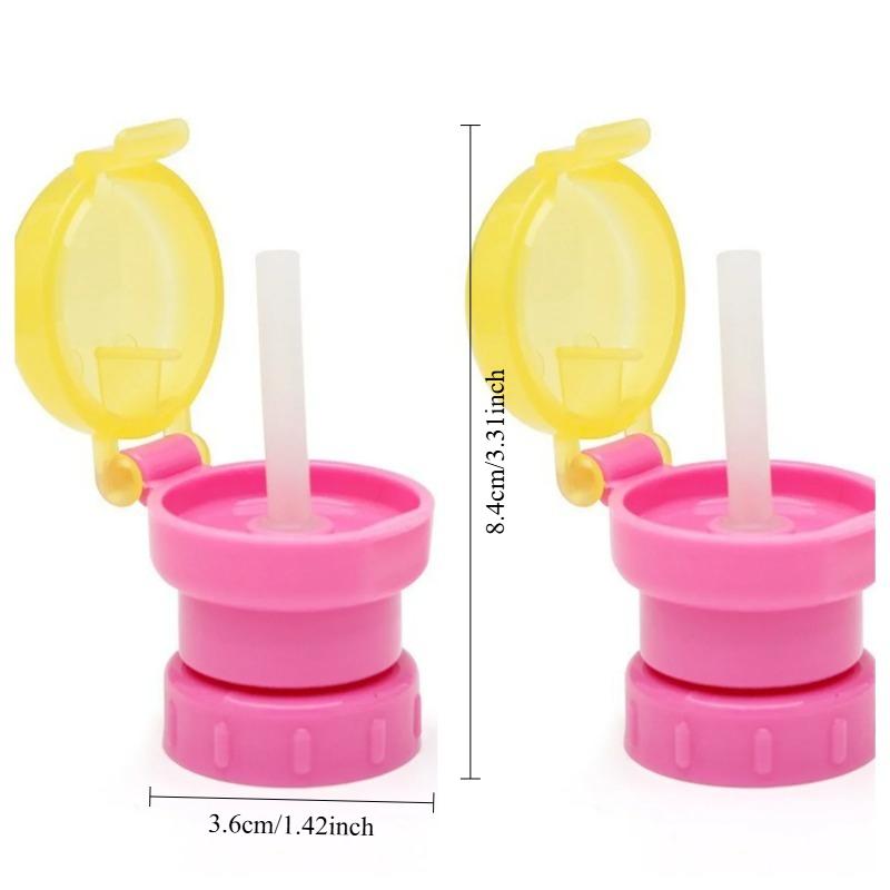 1pc Water Bottle Cap - Straw Rotating Lid, Suitable for Juice And Soda Bottles, Safe Drinking Straw Cup Lid