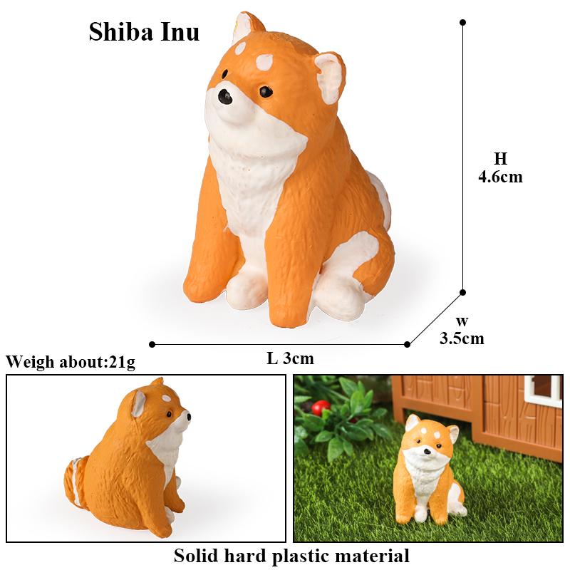Oenux Farm Model Pig Hen Rabbit Shiba Inu Goat Action Figures Poultry Animals Figurine PVC Miniature Home decor Lovely Kids Toy