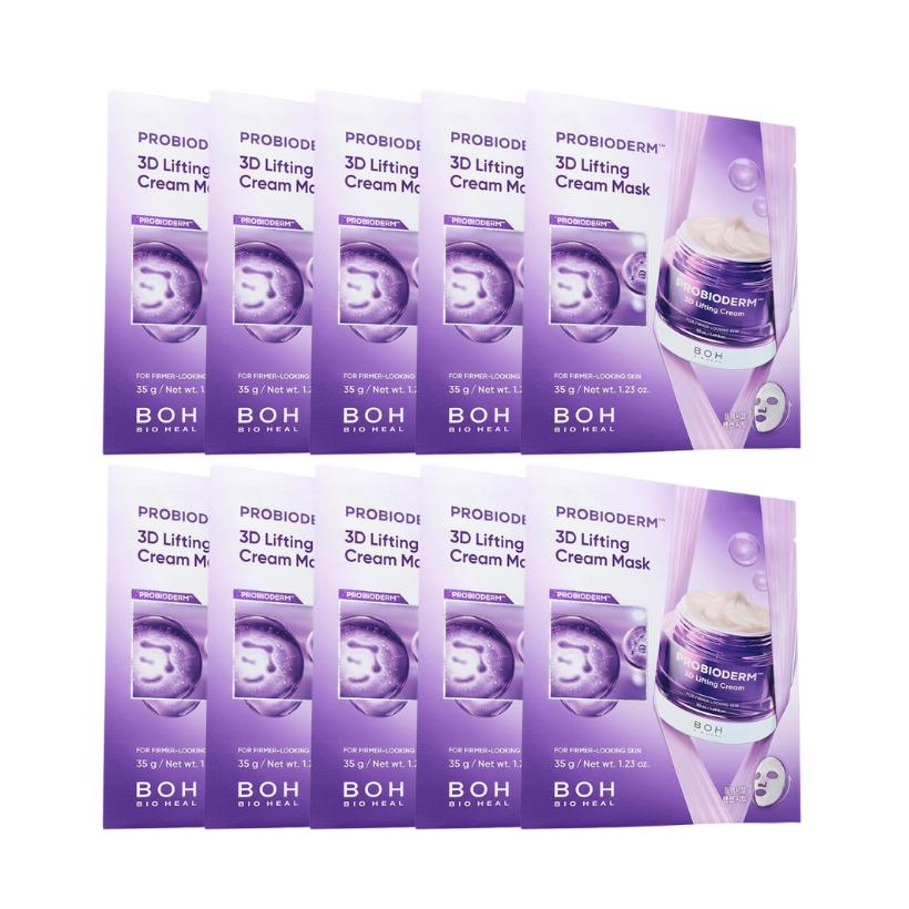 BIOHEAL BOH Probioderm 3D Lifting Cream Mask Special Set 8+2 Sheets Firming & Elasticity Care