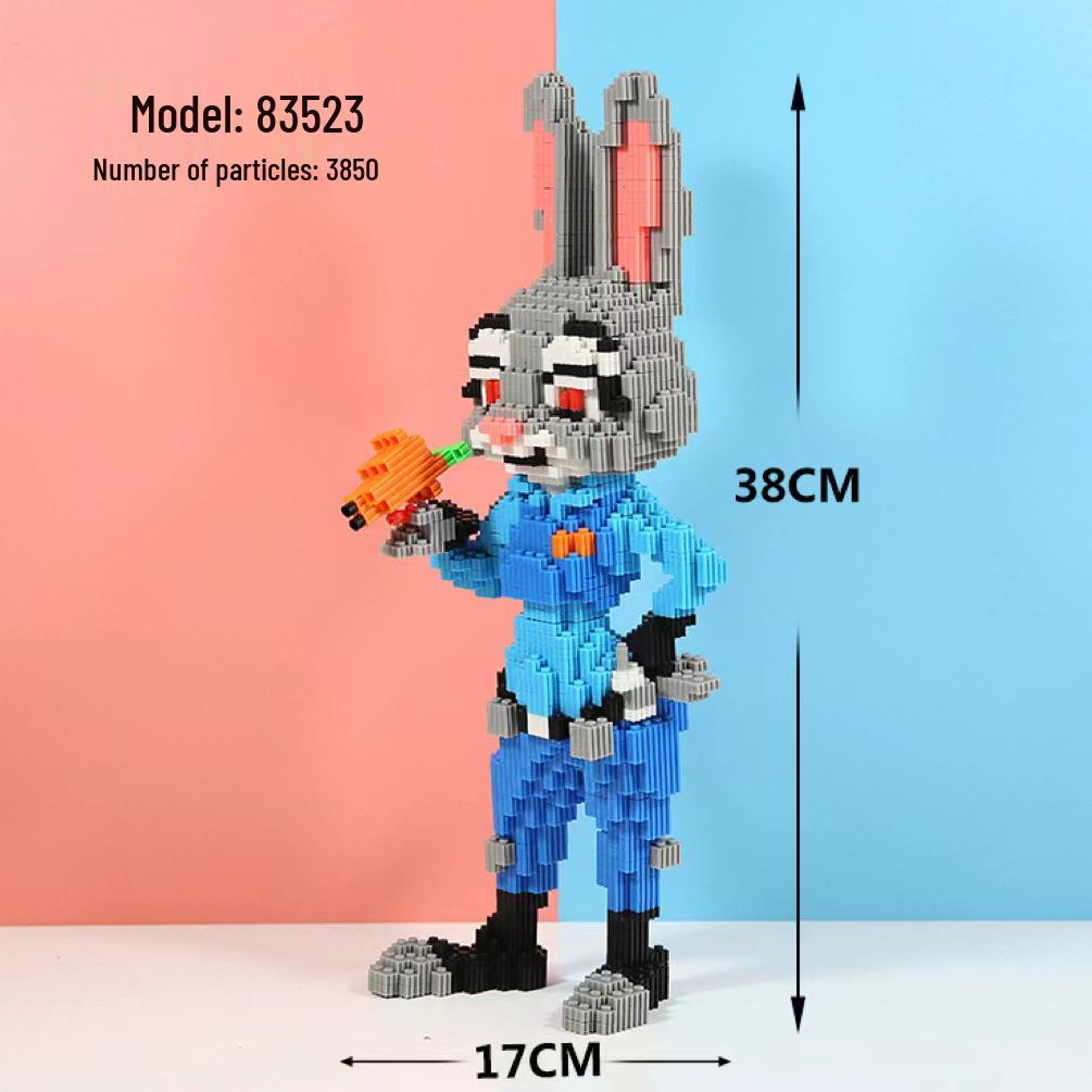 Girls' Compatible Lego: Violent Bear Building Block Series - Educational Micro-Block Interlocking Toys & Gifts