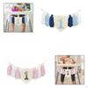 Girl's First Birthday Banner, Decorative Chair Garland with Tassels And Wooden Beads, Polyester