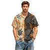 Men's Casual Short Sleeve Shirt Cotton Linen Blend Button Down Front Pocket Lightweight Breathable Summer Top