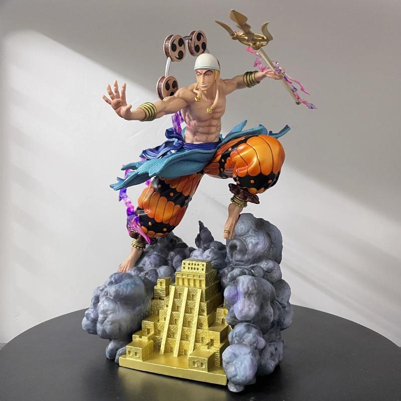 One Piece Jt Enel 28cm Figure Thunder God GK PVC Full Spray Paint Exquisite Statue Anime Model Toy Desktop Deco Collectible Gift