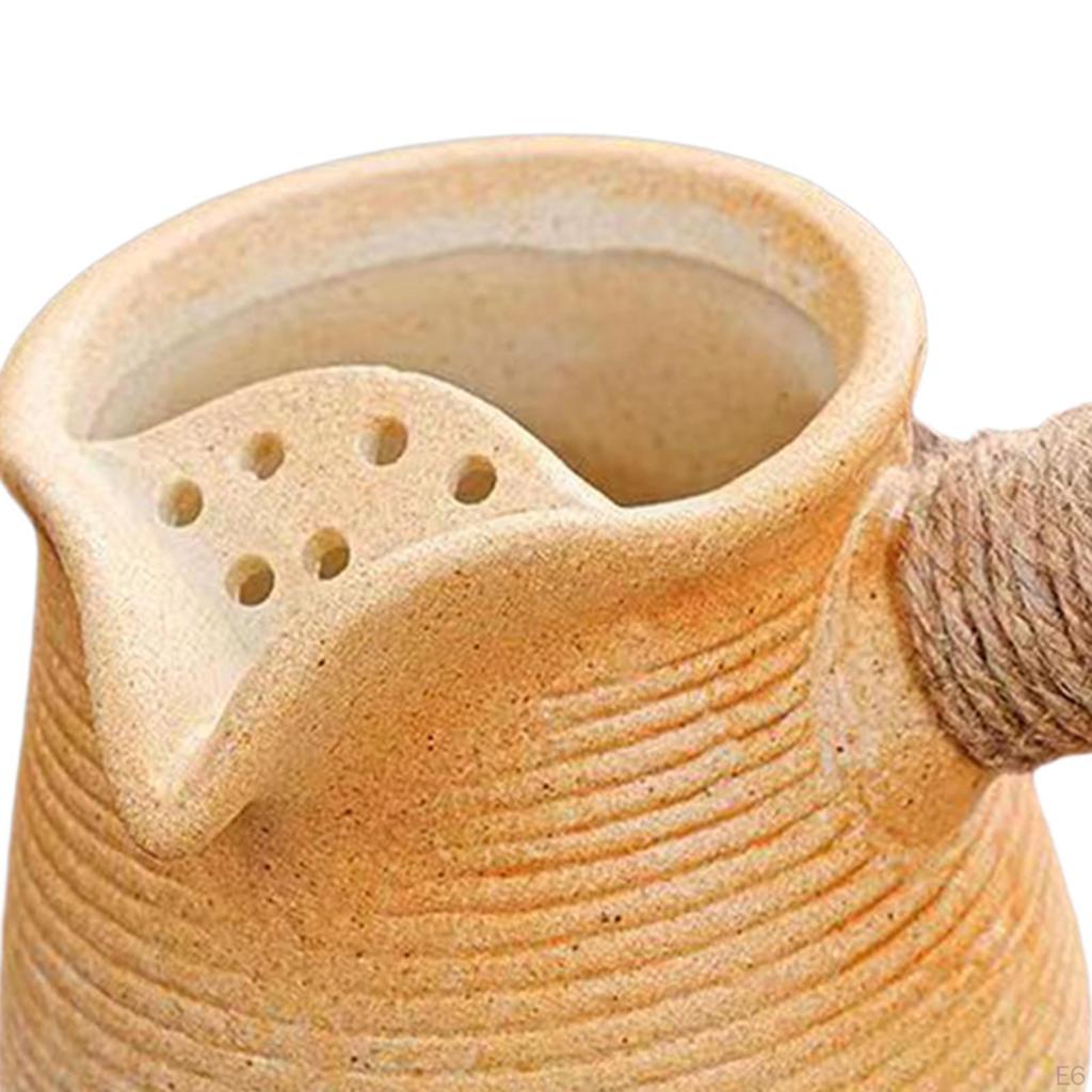Ceramic Tea Pot for Boiling Water Portable with Anti Scald Handle Infuser House