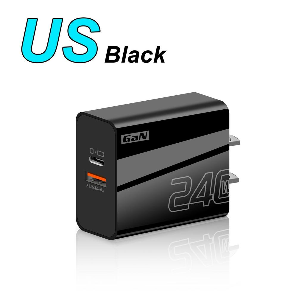 240W Multi-Port Charger with PD Smartphone Fast Charging EU/UK Plug QC3.0 + PD Adapter