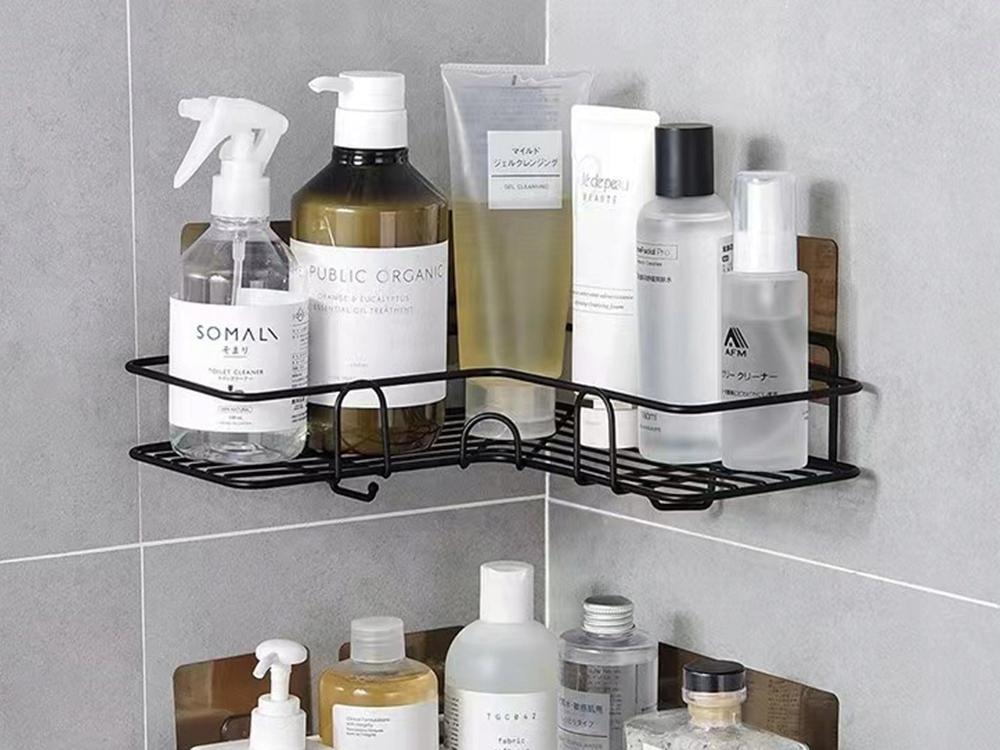 Corner Bathroom Shelf Cy-0111 Black (40) Gab_A