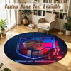 Round Rug Custom NameErling Haaland Pattern Non Slip Carpet Home Floor Decor