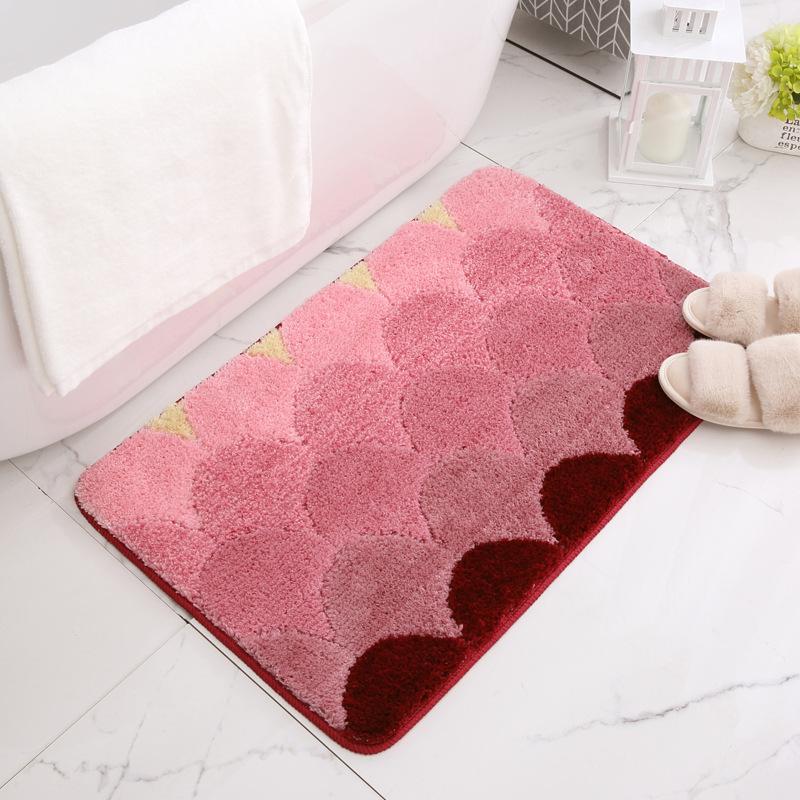

Inyahome Colorful Bath Rugs Bath Mat Super Soft Door Rugs and Absorbent Microfiber Plush Bath Carpet with Non-Slip Backing 40x60cm