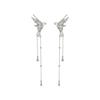  Angel Wings Ear Clips For Women INS Niche Advanced Cold Wind Tassel Butterfly No Ear Piercings Ear Bone Clips